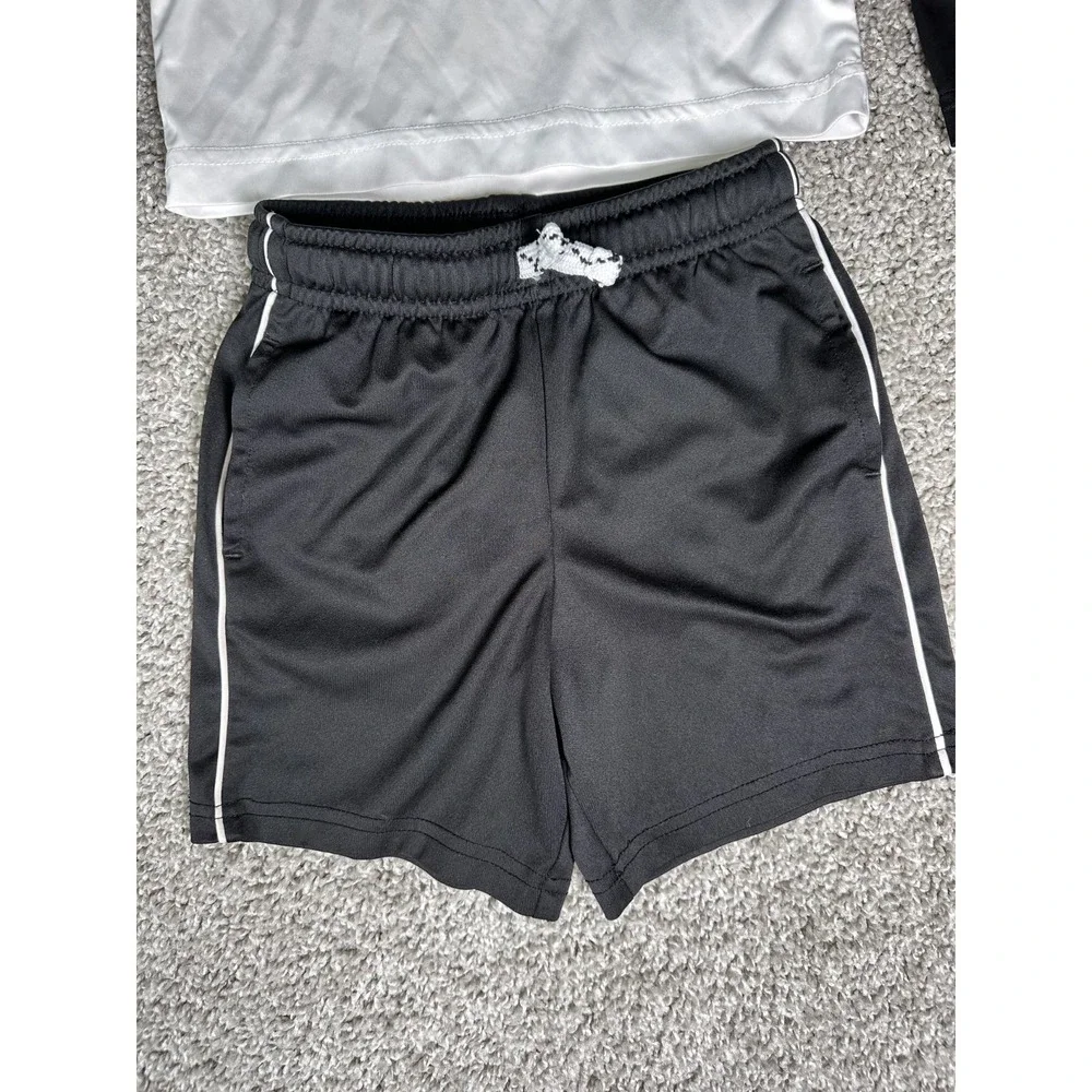 Hurley Kid's Rashguard & Jumpin Beans‎ Swim Shorts Black White 3T UPF 50+ Raglan